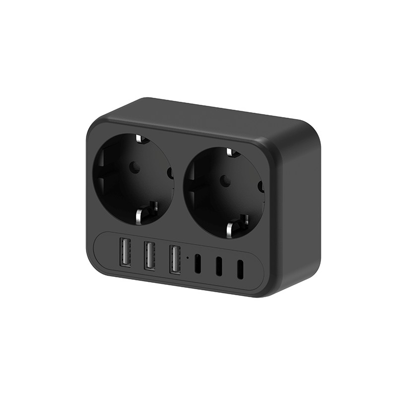 2 Outlets EU Wall Powers Strip