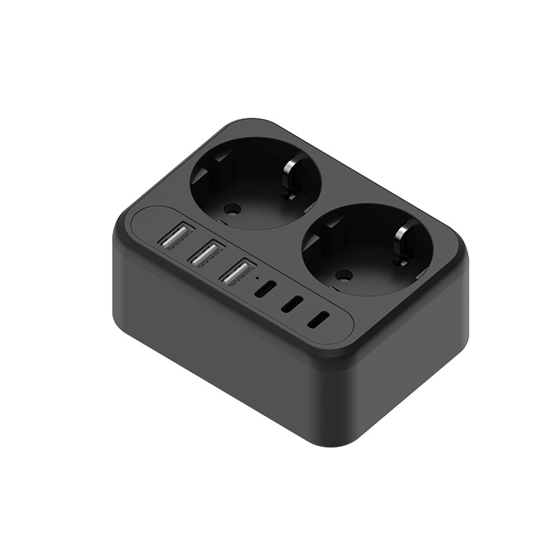 2 Outlets EU Wall Powers Strip